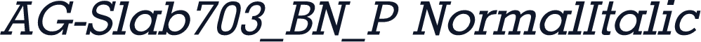 AG-Slab703_BN_P NormalItalic