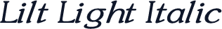 Lilt Light Italic