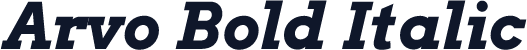 Arvo Bold Italic