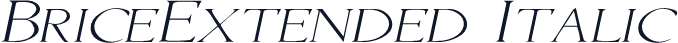 BriceExtended Italic