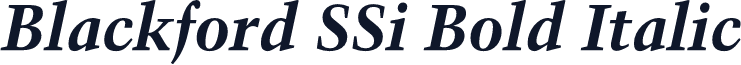 Blackford SSi Bold Italic