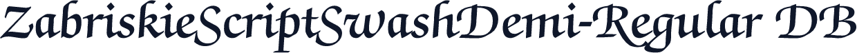 ZabriskieScriptSwashDemi-Regular DB