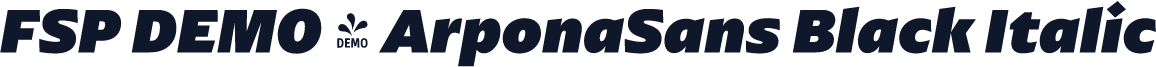 FSP DEMO - ArponaSans Black Italic