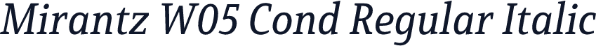 Mirantz W05 Cond Regular Italic