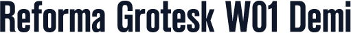 Reforma Grotesk W01 Demi