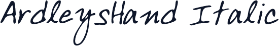 ArdleysHand Italic