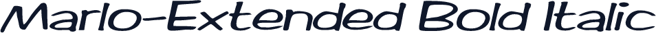 Marlo-Extended Bold Italic