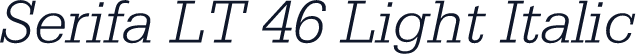 Serifa LT 46 Light Italic