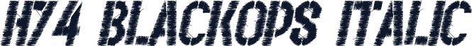 H74 BlackOps Italic