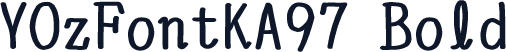 YOzFontKA97 Bold