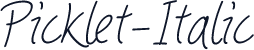 Picklet-Italic