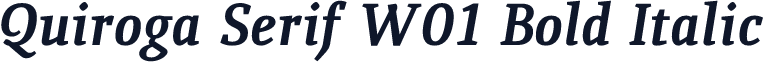 Quiroga Serif W01 Bold Italic