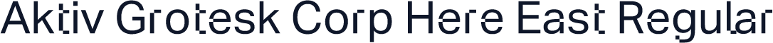 Aktiv Grotesk Corp Here East Regular