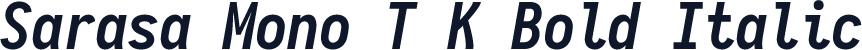 Sarasa Mono T K Bold Italic