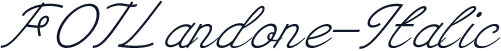 FOTLandone-Italic