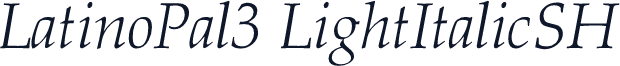 LatinoPal3 LightItalicSH
