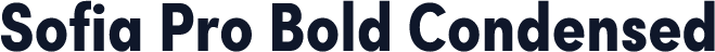 Sofia Pro Bold Condensed