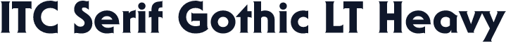 ITC Serif Gothic LT Heavy