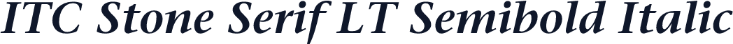 ITC Stone Serif LT Semibold Italic