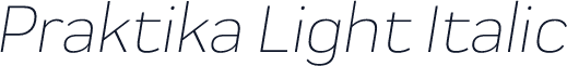 Praktika Light Italic