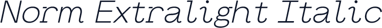 Norm Extralight Italic