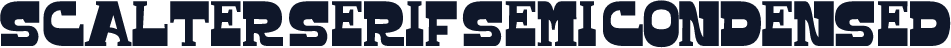 Scalter Serif Semi Condensed