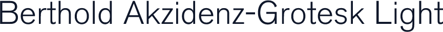 Berthold Akzidenz-Grotesk Light