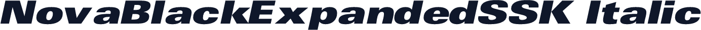 NovaBlackExpandedSSK Italic