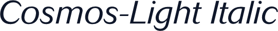Cosmos-Light Italic