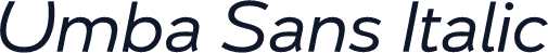 Umba Sans Italic