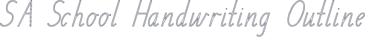 SA School Handwriting Outline