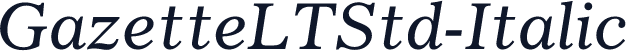 GazetteLTStd-Italic