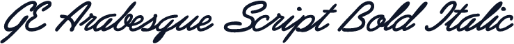 GE Arabesque Script Bold Italic
