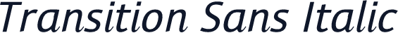 Transition Sans Italic