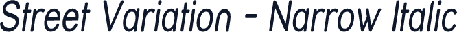Street Variation - Narrow Italic