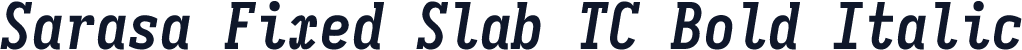 Sarasa Fixed Slab TC Bold Italic