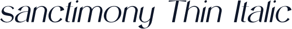 sanctimony Thin Italic