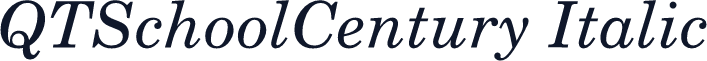 QTSchoolCentury Italic