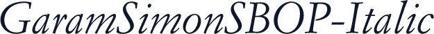 GaramSimonSBOP-Italic