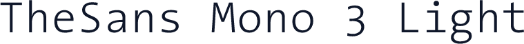 TheSans Mono 3 Light