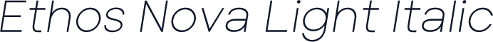Ethos Nova Light Italic