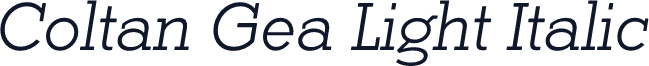 Coltan Gea Light Italic