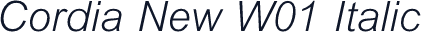 Cordia New W01 Italic