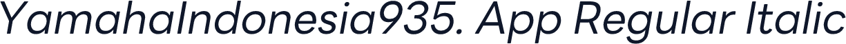 YamahaIndonesia935. App Regular Italic