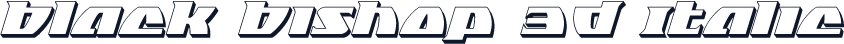 Black Bishop 3D Italic