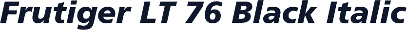 Frutiger LT 76 Black Italic