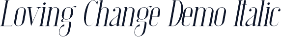 Loving Change Demo Italic