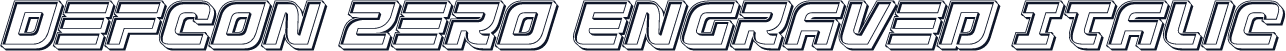 Defcon Zero Engraved Italic