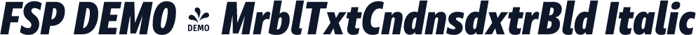 FSP DEMO - MrblTxtCndnsdxtrBld Italic