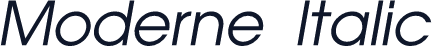 Moderne Italic
